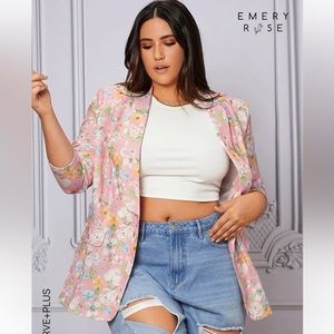 SHEIN CURVE - Plus floral print shawl collar blazer (women’s plus size 3X / 18)